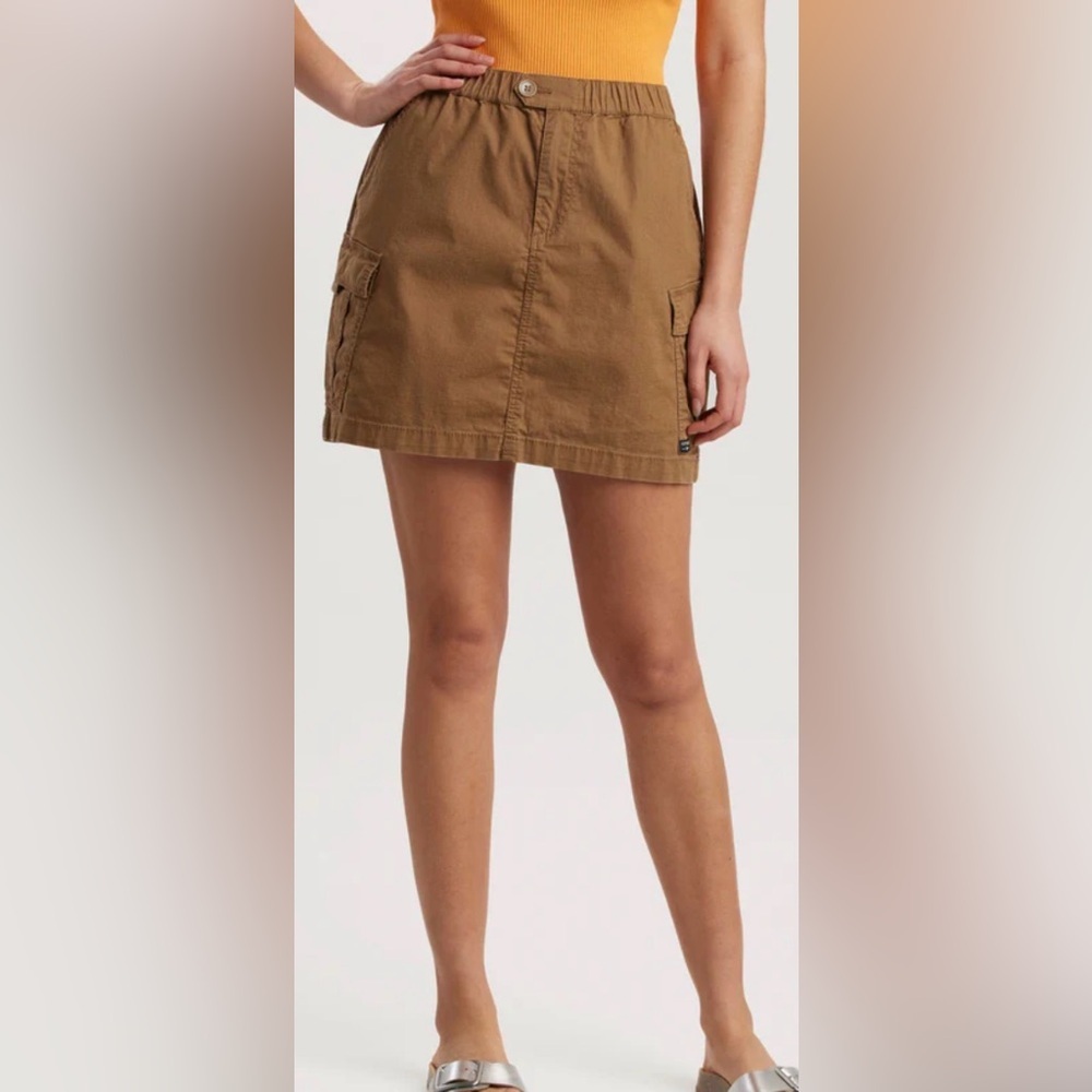 Supplies by UNIONBAY Womens Cargo Skirt Size 10 Brown‎ Tan Stretch Ripstop